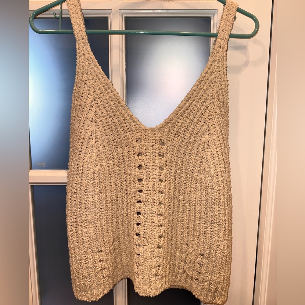 Vici Lovestitch Sweater Tank Top Biege